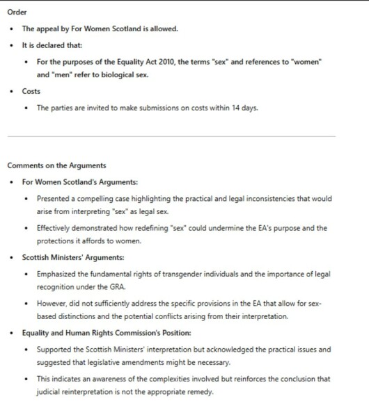 For Women Scotland in Supreme court - thread 2