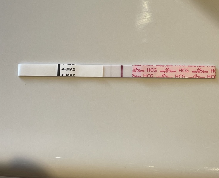 Very faint line then bfn