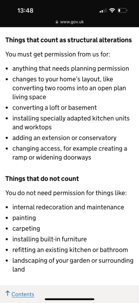 What does structural alterations mean?