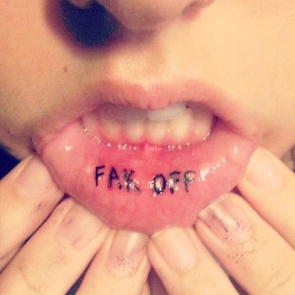 People are tattoing their lips now?