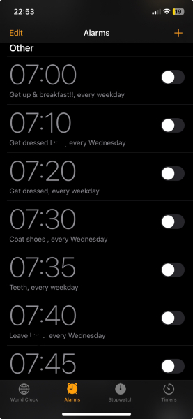 To expect kids to be ready on time