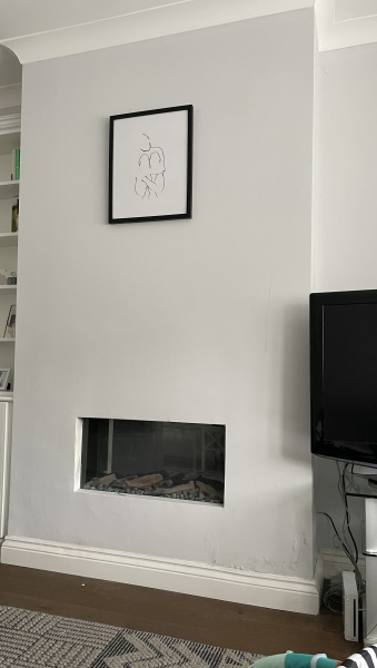 What mirror above fireplace?