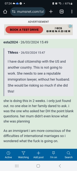 Friend moving to USA with US citizen DH and US citizen baby on ESTA