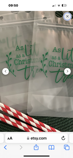 Christmas alcohol reusable bags?