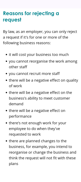 To put in a flexible working request because I live so far away?
