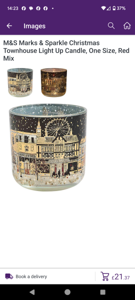 Love the look of this m and s candle but apparently it doesn't burn for long then doesn't work and you can't use a t light in it? Pic in comment