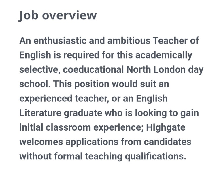 English teacher - private school