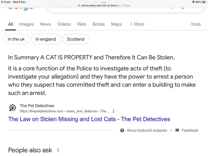 Elderly neighbour feeding our cat