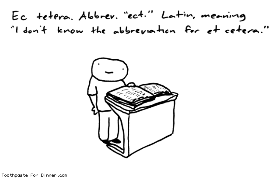 Correct use of the abbreviation for etcetera…