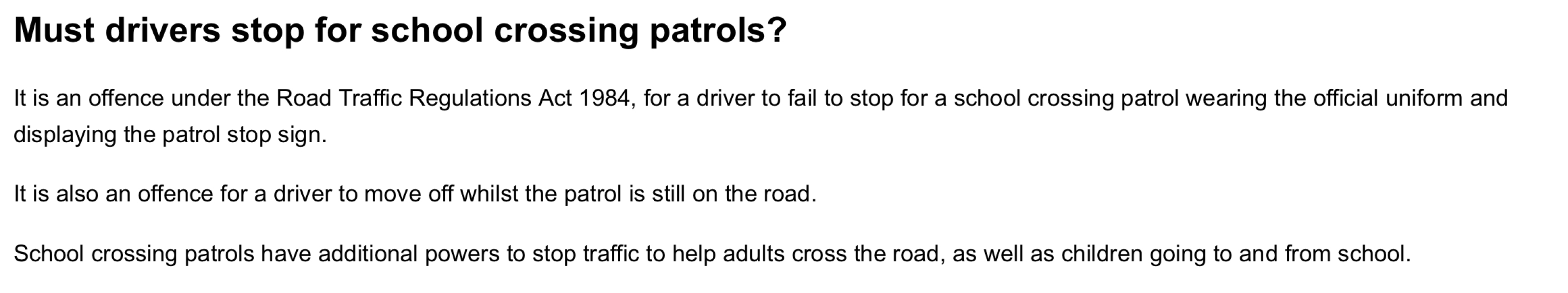 Getting cross with the crossing patrol!