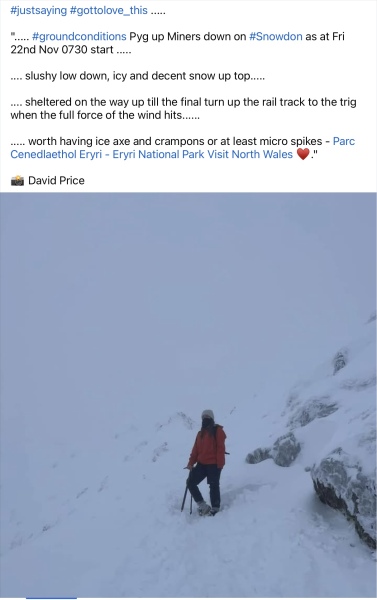 DS wants to climb Snowdon in December