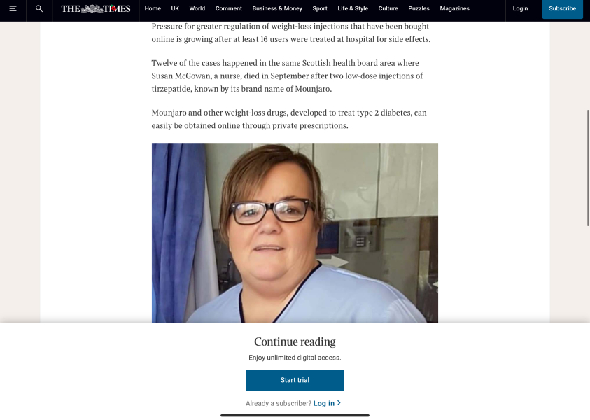 Death linked to Mounjaro