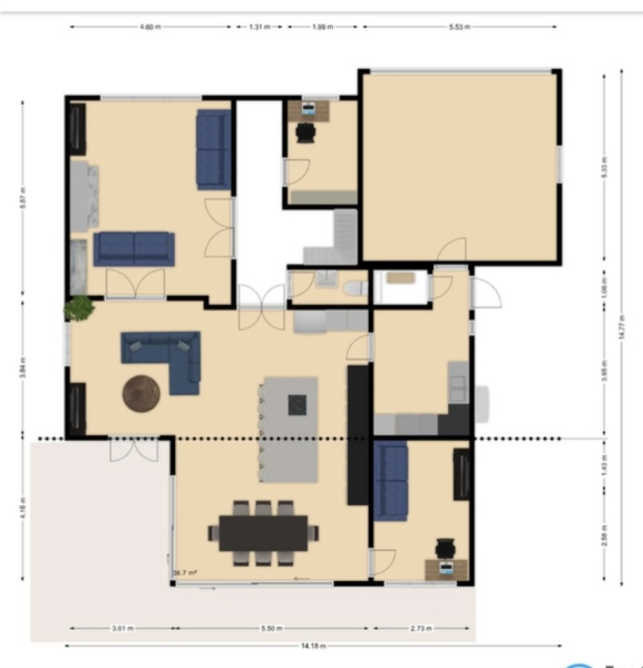 Kitchen/ diner layout