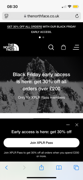 Does north face do Black Friday sales?