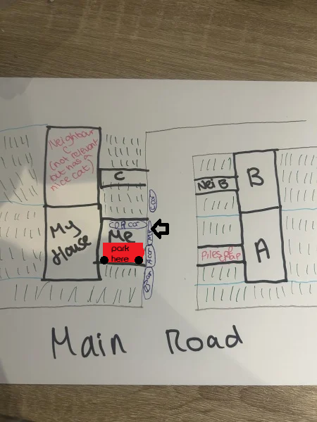 Neighbours obstructing my driveway: to box them in?