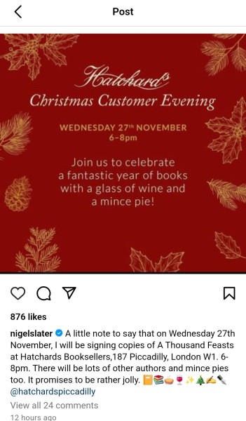 The Nigel Slater Christmas Chronicles Readalong 2024 Part 2