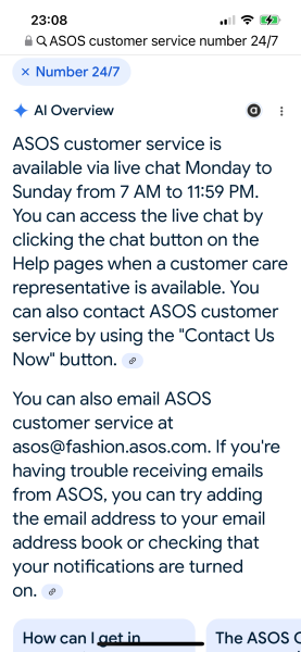 ASOS refund advice