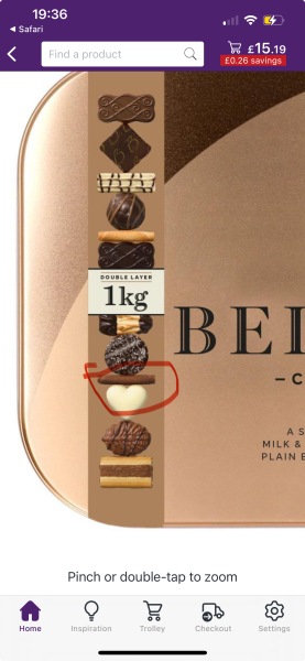 Chocolate tubes in M and S fancy biscuits