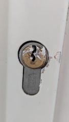 What is this stuff in my keyhole?
