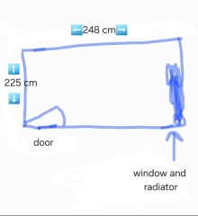 Tiny bedroom....stressed! Floorplan inc.