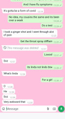 Ex accidentally sending messages