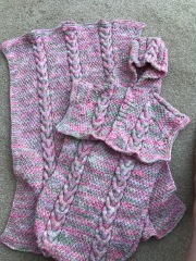 Cot blanket knitting pattern and size advice