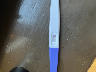 Very faint line then bfn