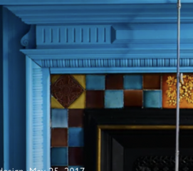 Blue paint for new fireplace surround? boho decor