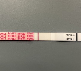 Very faint positive or evap?