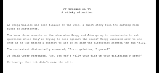 To want the tea on Gregg Wallace? 👀👀👀