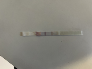 Very faint line then bfn