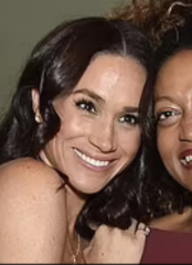 Meghan at glitzy launch party