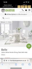 What chairs with a marble dining table?