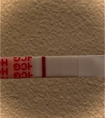 Very faint positive or evap?