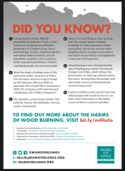 HIGHLIGHTING DANGER OF WOODBURNERS