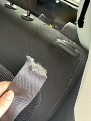 Car seat broke seat belt ??