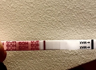 Very faint positive or evap?