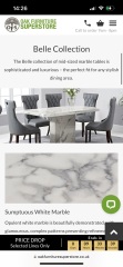 What chairs with a marble dining table?