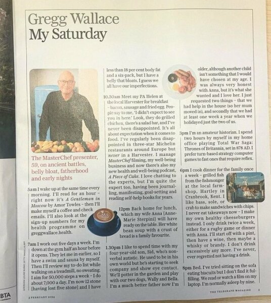 Hoping that Greg Wallace is forgiven, rather than cancelled