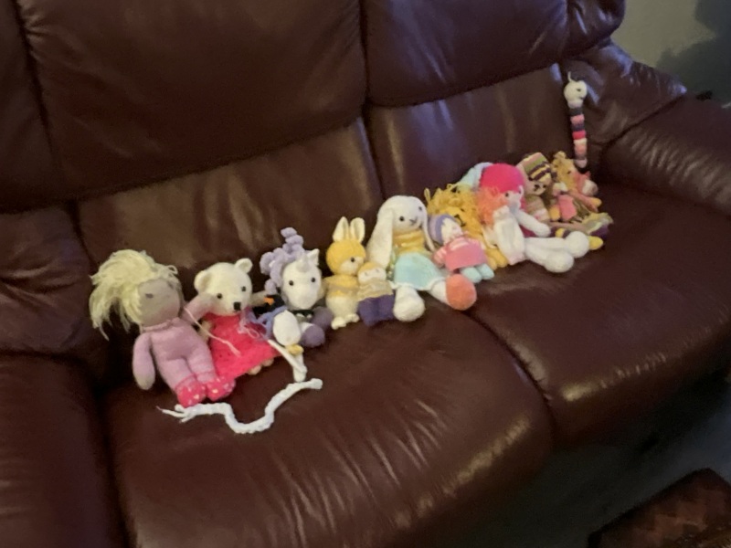 8 year old GD is here today accompanied bybthe lock down family I made her.