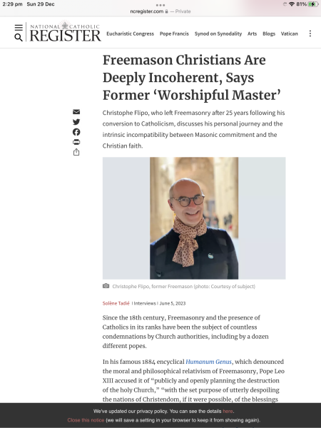 DH is a Freemason and it makes me cringe