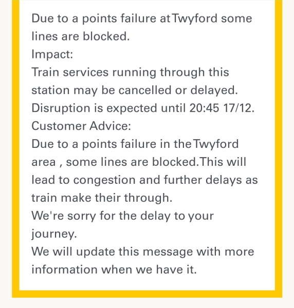 How do you find out what is happening with cancelled trains?