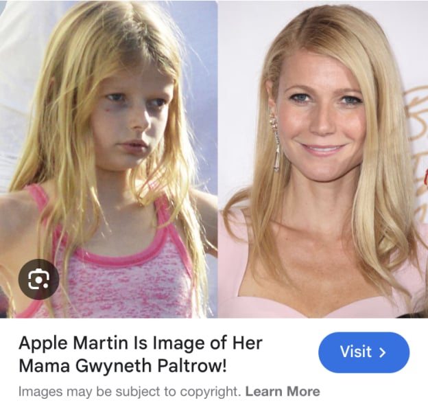 Apple Martin’s debut into society