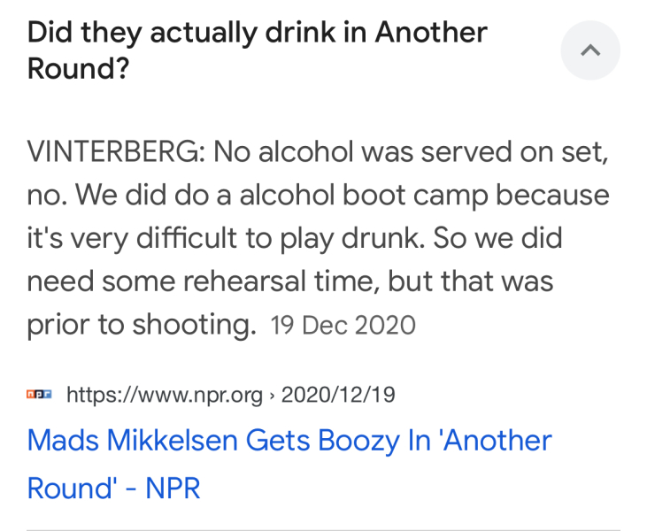 To think very few actors can act drunk convincingly?