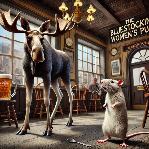 The Bluestocking - the one with the Christmas stocking