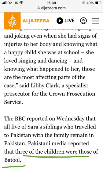 Sara Sharif case - update - horrifying