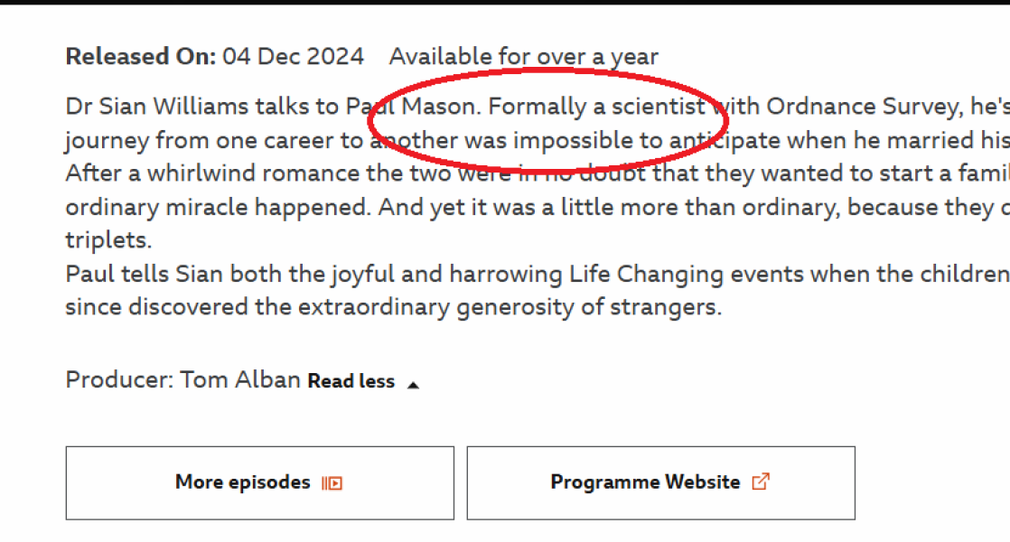 Life Changing on Radio 4 *contains spoilers*