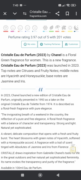 I'm so bloody annoyed that Chanel have discontinued Christalle.