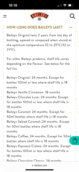 Out of date Baileys