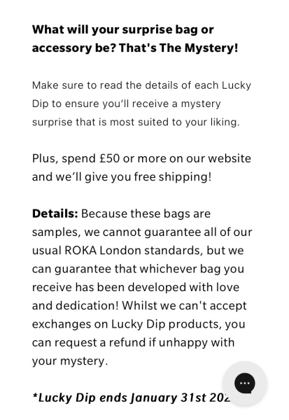 Roka lucky dip.